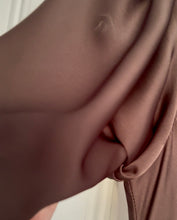 Load image into Gallery viewer, Ruby Kendall Satin Dress (Espresso)