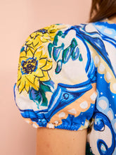 Load image into Gallery viewer, By Nicola Havana Wrap Mini Dress in Azure Floral