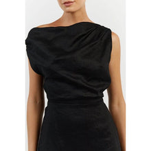 Load image into Gallery viewer, Dissh Cass Black Asym Midi Dress