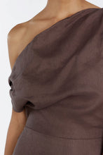 Load image into Gallery viewer, Dissh Cass Linen Midi Dress - Chocolate
