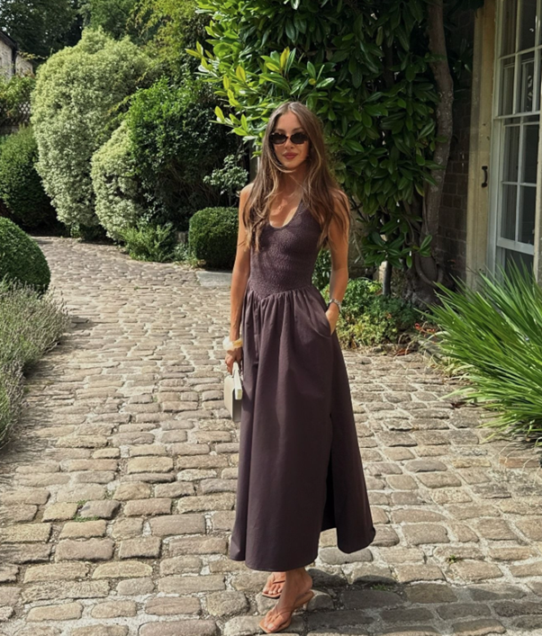 Dissh Florence Burnt Choc Cotton Midi – Wardrobe Collective NZ