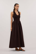 Load image into Gallery viewer, Dissh Florence Burnt Choc Cotton Midi