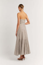 Load image into Gallery viewer, Dissh Gaia Chocolate Geo Strapless Dress