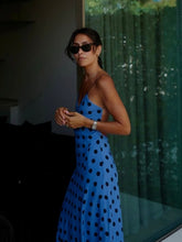 Load image into Gallery viewer, Goncalo Peixoto Blue Polka Dot Dress