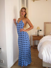 Load image into Gallery viewer, Goncalo Peixoto Blue Polka Dot Dress