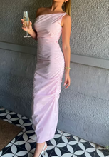 Load image into Gallery viewer, Issy One Shoulder Midi Dress (Candy Pink)