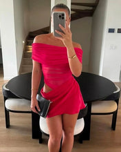Load image into Gallery viewer, Benni Nico Off Shoulder Mini Dress (Watermelon)