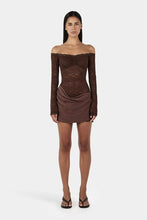 Load image into Gallery viewer, Ownley Tahnee Mini Dress (Chocolate)