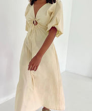 Load image into Gallery viewer, Ruby Donovan Tie Dress (Butter)