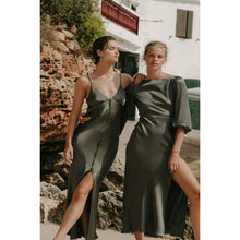 Load image into Gallery viewer, Shona Joy La Lune Bias Slip Dress (Olive Green) - FOR SALE
