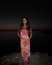 Load image into Gallery viewer, With Harper Lu Mesh Slip Dress (Fuschia Bloom)