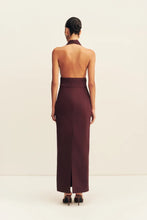 Load image into Gallery viewer, Shona Joy Campbell Halter Plunged Maxi Dress