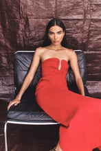 Load image into Gallery viewer, Shona Joy Campbell Strapless U Wire Maxi Dress (Goji)
