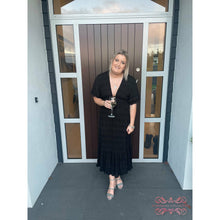 Load image into Gallery viewer, Ruby Mirella V-Neck Dress (Black)