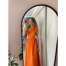 Load image into Gallery viewer, By Nicola Gabriella One Shoulder Midi (Orange)