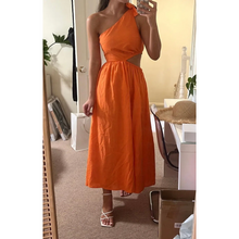 Load image into Gallery viewer, By Nicola Gabriella One Shoulder Midi (Orange)