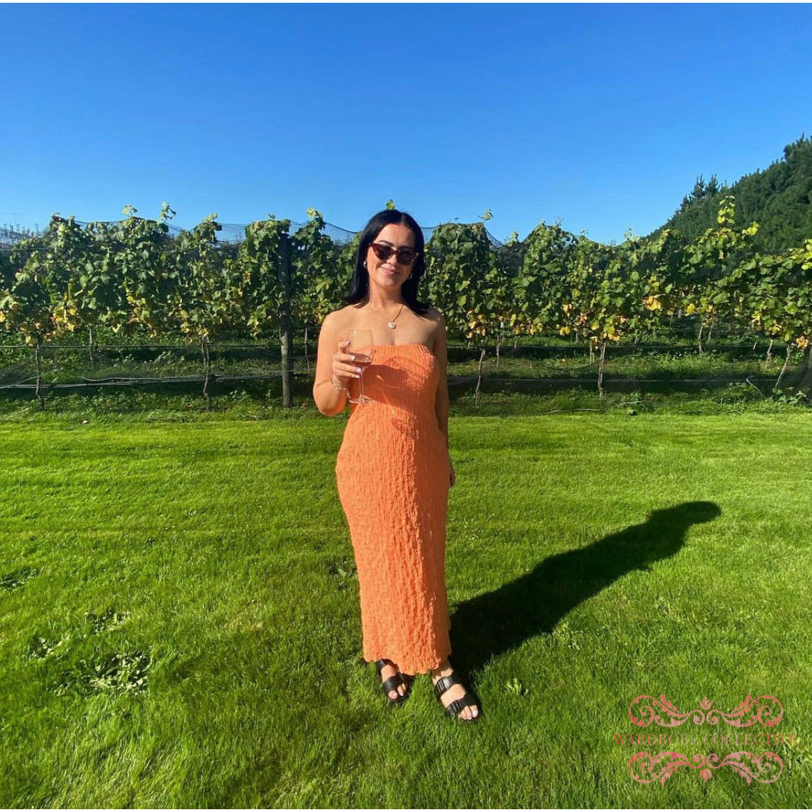 Ownley Petra Dress (Aperol Spritz) – Wardrobe Collective NZ