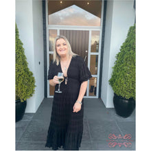 Load image into Gallery viewer, Ruby Mirella V-Neck Dress (Black)