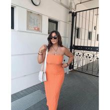 Load image into Gallery viewer, Orange Ownley Petra Dress
