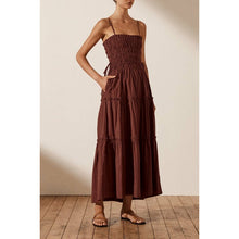 Load image into Gallery viewer, Shona Joy Kaia Shirred Tiered Midi Dress