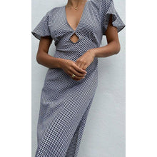 Load image into Gallery viewer, Ruby Clover Midi (Black Gingham)