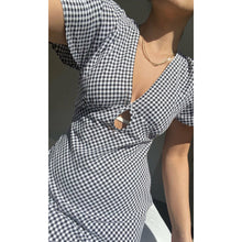 Load image into Gallery viewer, Ruby Clover Midi (Black Gingham)