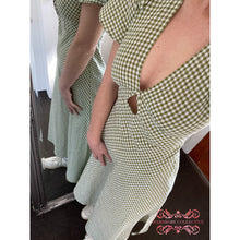 Load image into Gallery viewer, Ruby Clover Midi (Olive Gingham)