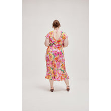 Load image into Gallery viewer, Ruby Kata Silk Midi Dress (Cap Sleeve)