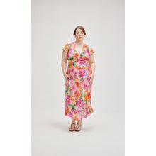 Load image into Gallery viewer, Ruby Kata Silk Midi Dress (Cap Sleeve)