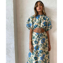 Load image into Gallery viewer, SIR. Celia Puff Sleeve Midi Dress