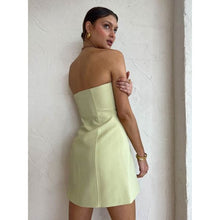 Load image into Gallery viewer, Sir Esther Strapless Mini Dress in Pistachio (Pistachio)