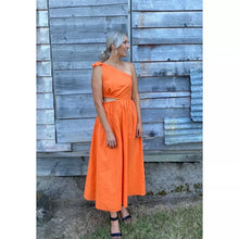 Load image into Gallery viewer, By Nicola Gabriella One Shoulder Midi (Orange)
