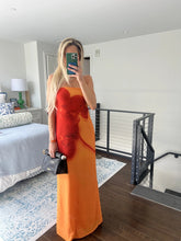 Load image into Gallery viewer, Amaya Strapless Chiffon Maxi Dress (Koi Orchid Print) - COMING SOON
