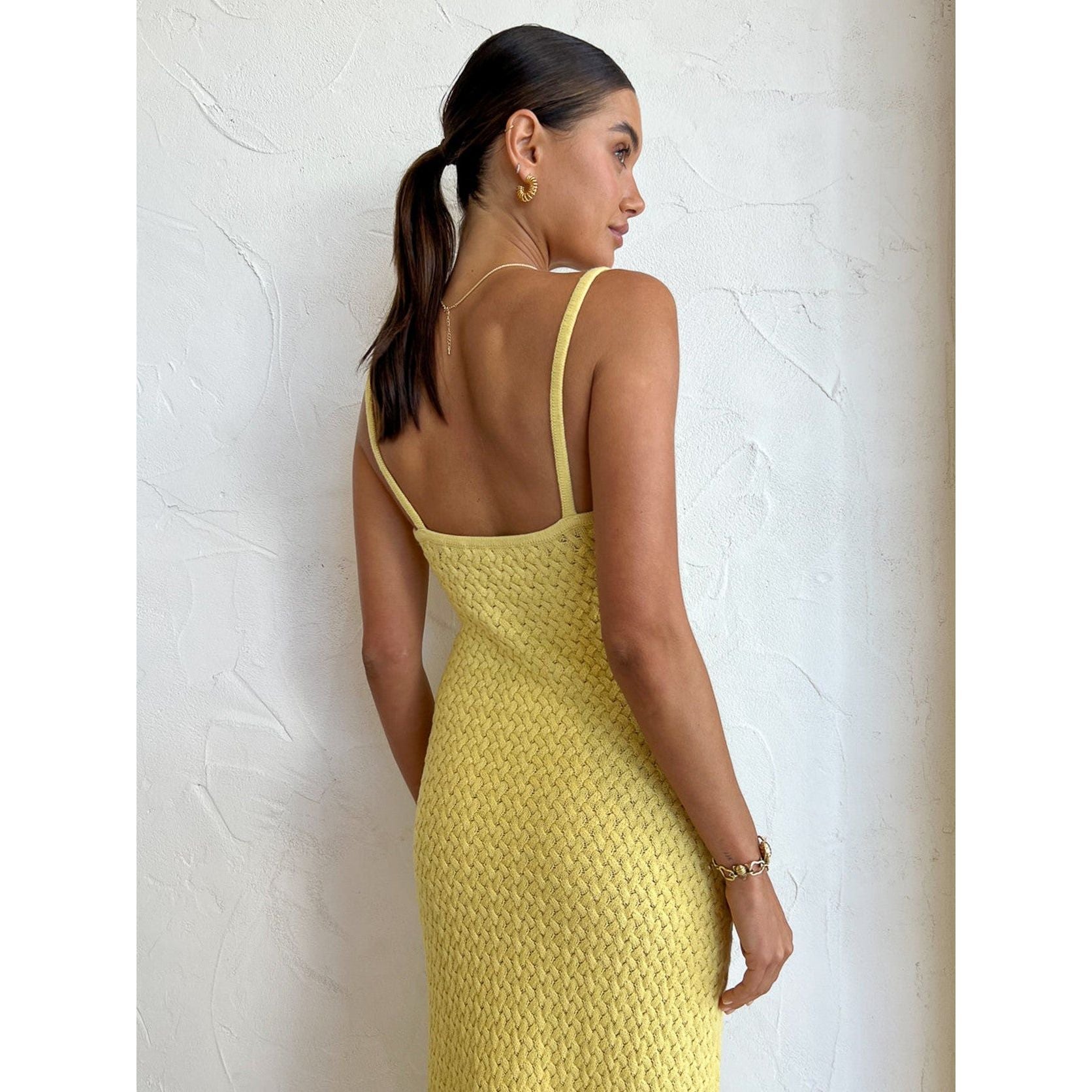 Bec and Bridge Effie Knit Key Maxi Dress (Daffodil Yellow) Wardrobe Collective NZ Bec and Bridge Effie Knit Key Maxi Dress (Daffodil Yellow) Wardrobe Collective NZ