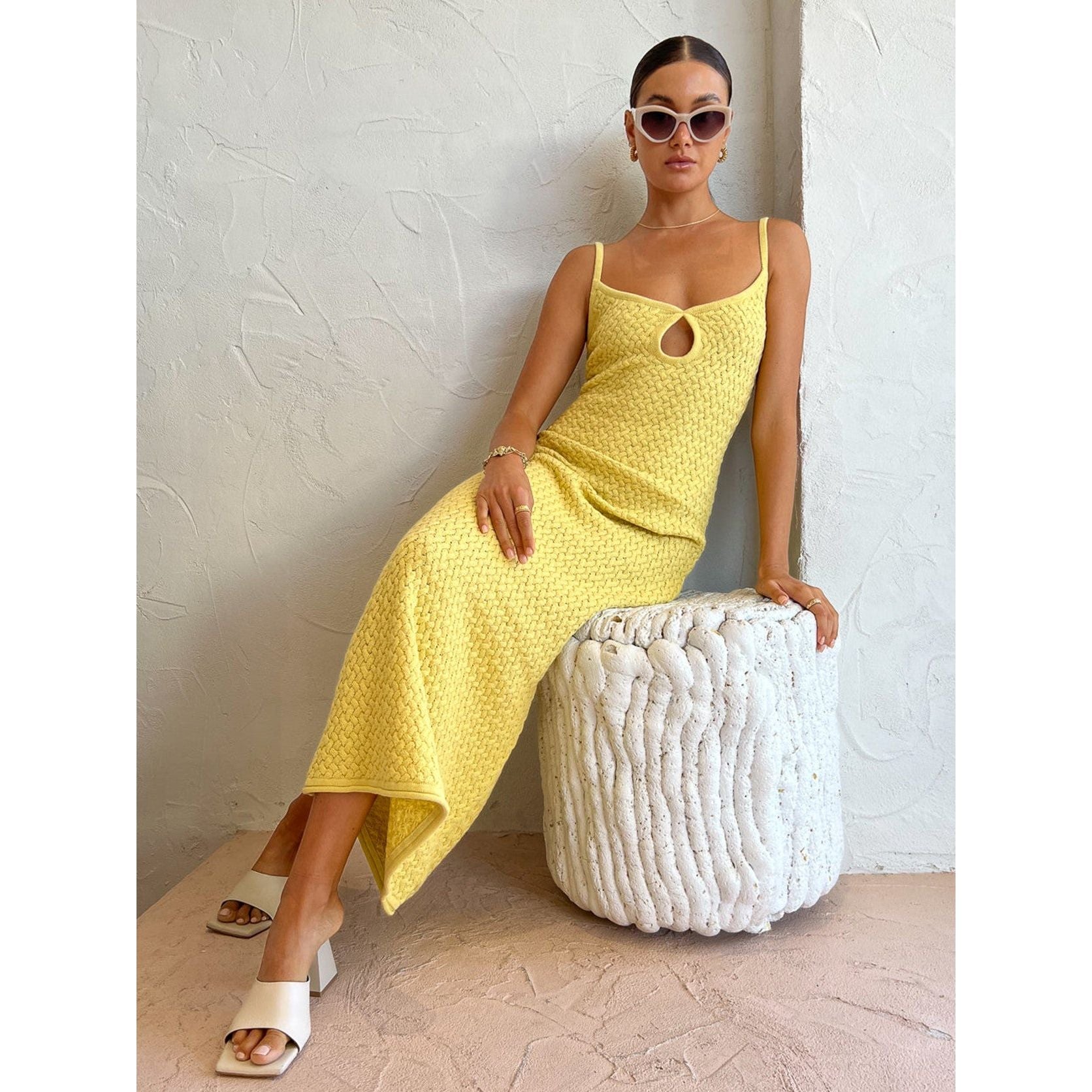 Bec and Bridge Effie Knit Key Maxi Dress (Daffodil Yellow)  Wardrobe  Collective NZ