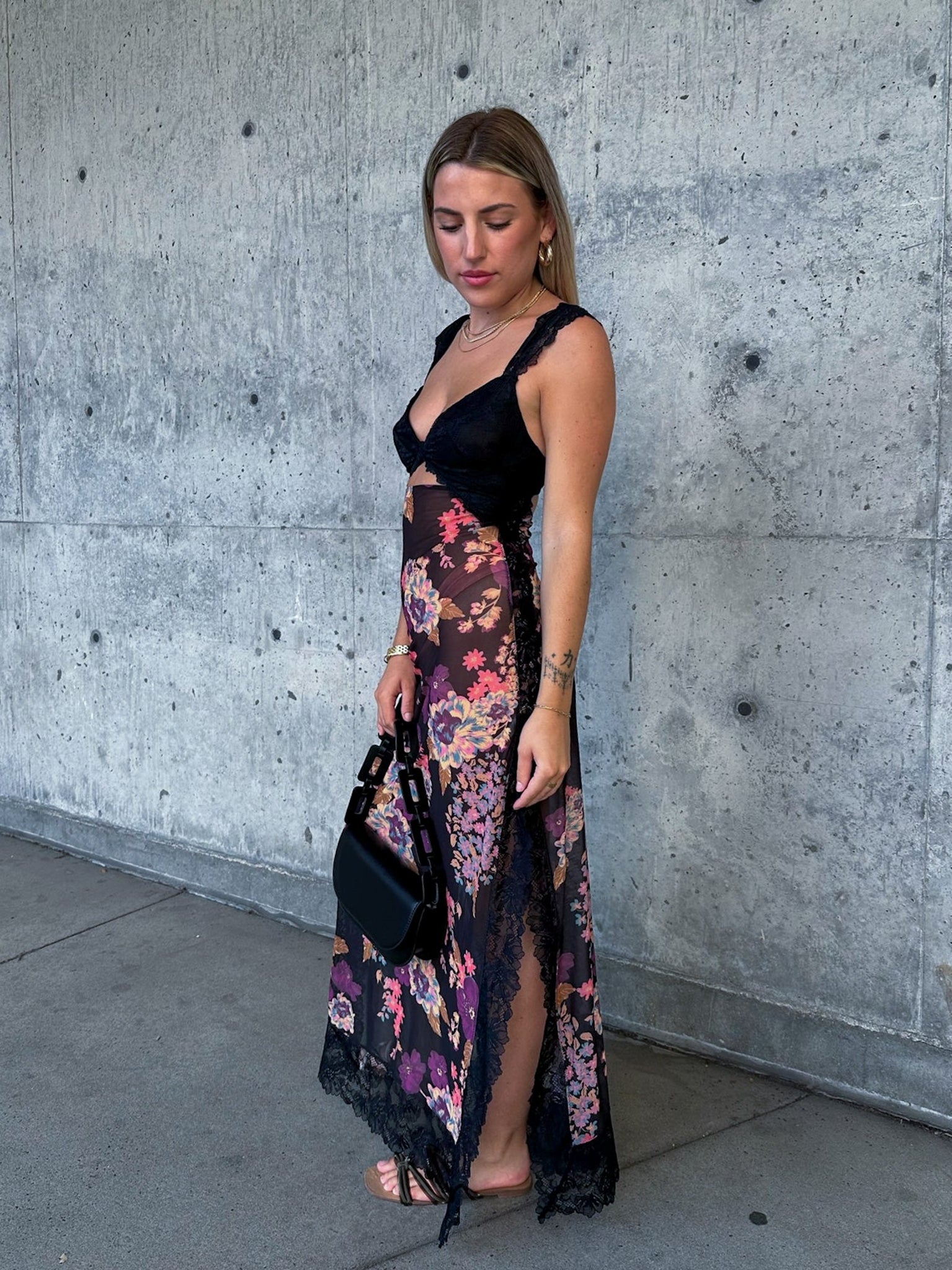 Free People x Intimately FP Suddenly Fine Maxi Slip (Black Combo) –  Wardrobe Collective NZ