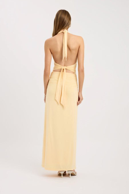 Kookai Leni Maxi Dress (Butter Popcorn) – Wardrobe Collective NZ