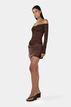 Load image into Gallery viewer, Ownley Tahnee Mini Dress (Chocolate)
