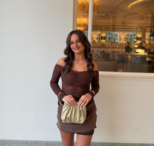 Load image into Gallery viewer, Ownley Tahnee Mini Dress (Chocolate)
