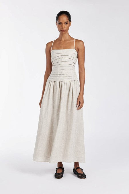 Dissh Reece Natural Linen Midi Dress