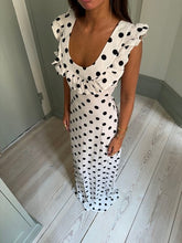 Load image into Gallery viewer, Designed by Si Luna Dress (White/Black Spot)
