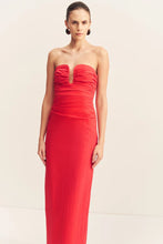 Load image into Gallery viewer, Shona Joy Campbell Strapless U Wire Maxi Dress (Goji)
