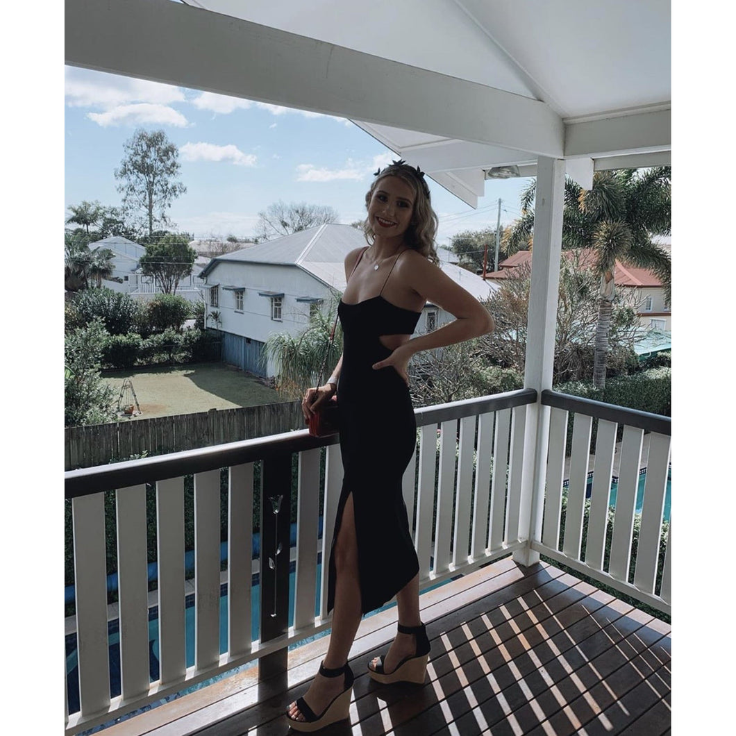 Bec and Bridge Elle Cut Out Midi Wardrobe Collective NZ Bec and Bridge Elle Cut Out Midi Wardrobe Collective NZ